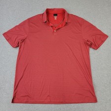 Greg Norman ML75 Polo Mens 2XL XXL Performance Red Striped Shirt