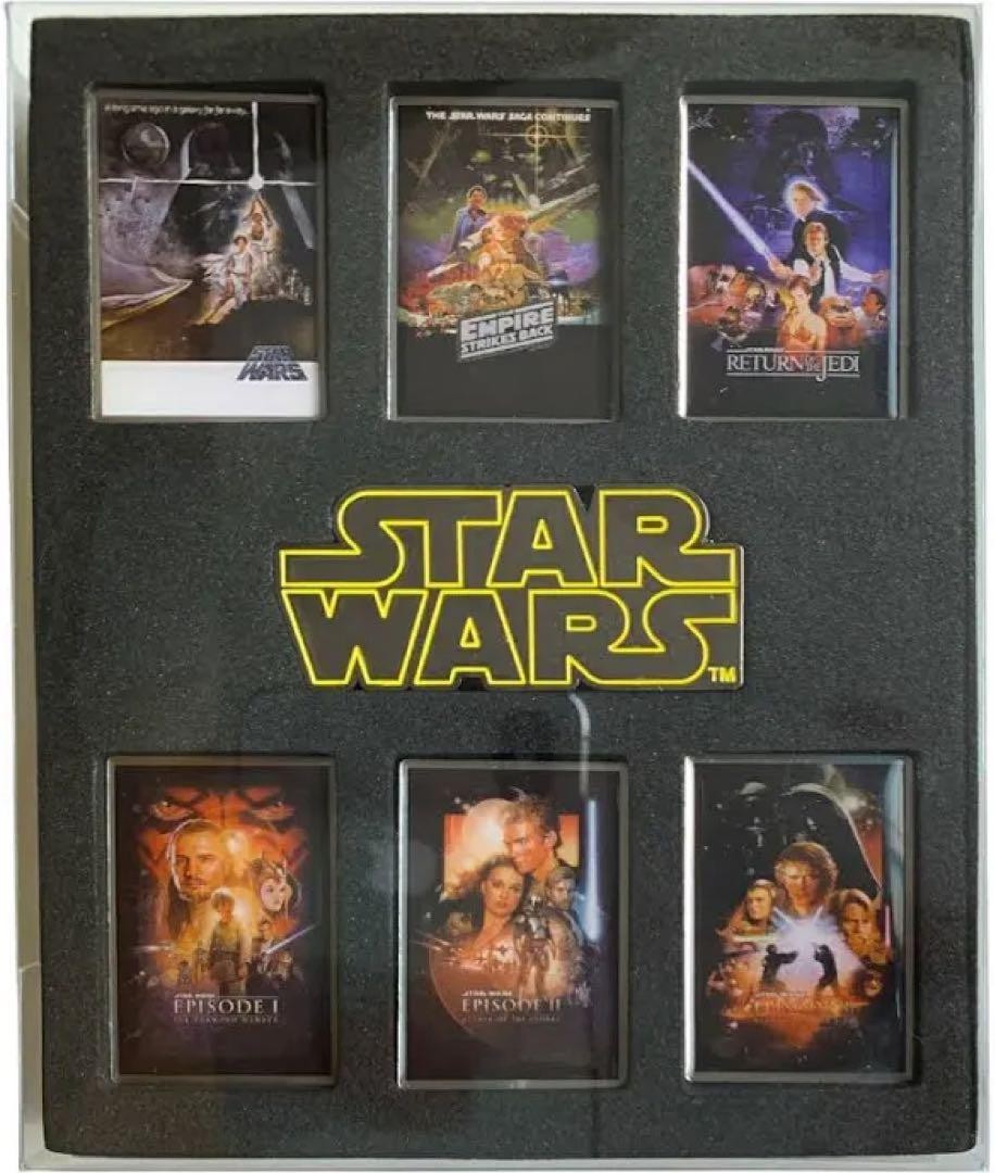 STAR WARS Movie Poster Title Pin Rectangle Pin badge Set Box Type A