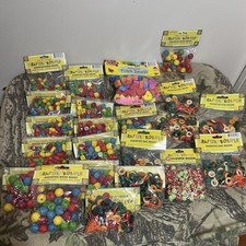 LOT OF 22 Packs of Assorted Beads for Jewelry Making Kids Crafts DIY Arts Wood