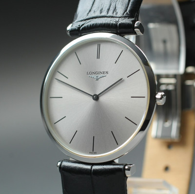 [Fast neuwertig] Longines Grand Classic L4.709.4 33 mm silbernes Zifferblatt ...