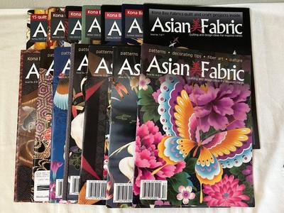 Lot Of The First 14 Asian Fabric Magazines Quilting & Design Ideas Issues 1 - 14