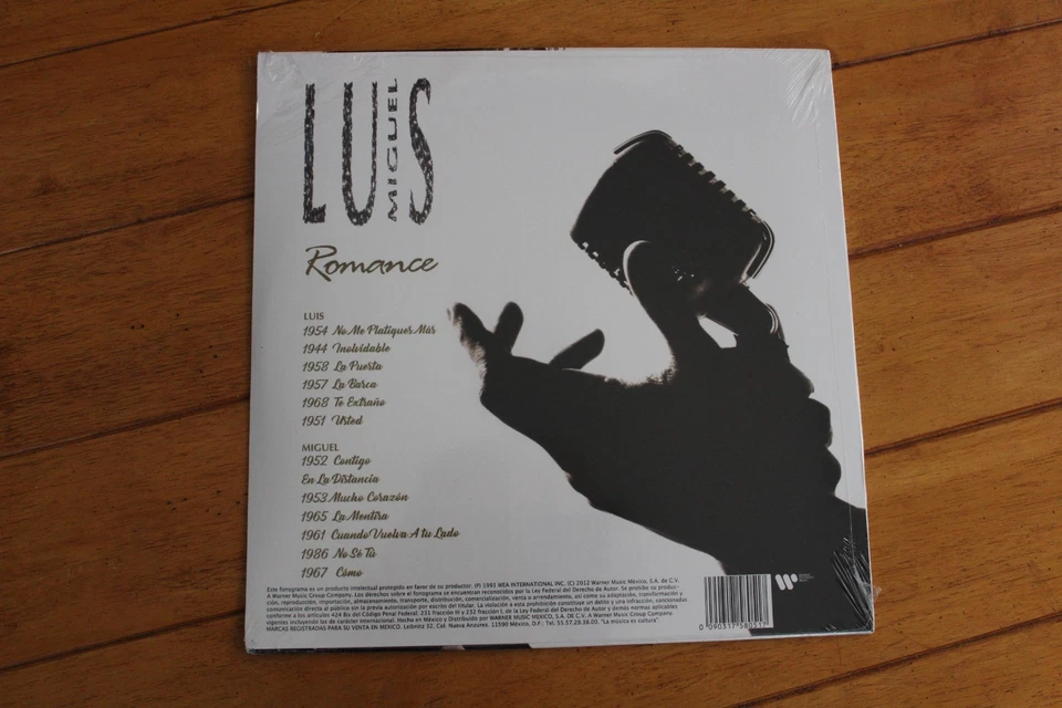 LUIS MIGUEL - ROMANCE LP 12" [NEW SEALED] 2012 WARNER *SHELF WEAR SEE PHOTOS* - Image 3 of 4