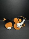 Nanco Dozzy Napping Puppy Dog Black/Brown 10" Stuffed Plush Toy Missing Tail