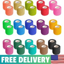 30 Pack 2 Inch X 5 Yards Self Adhesive Bandage Assorted Color Breathable