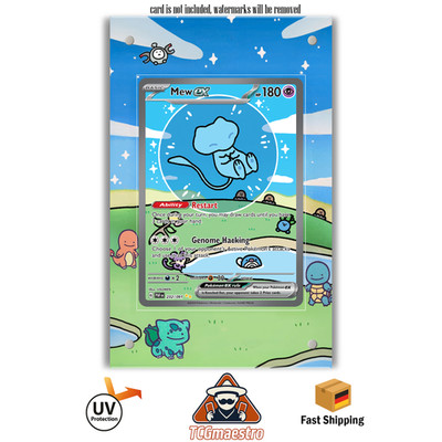 Mew PAF 232/091 Pokémon Extended Artwork Rahmen & Schutzhülle