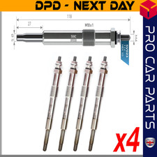 4X GLOW PLUG fits FIAT SCUDO ULYSSE 2.0D 8653698