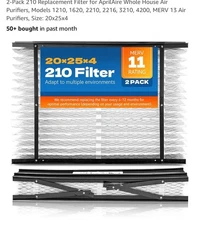 3-Pack 210 Replacement Filter for AprilAire Whole House Air Purifiers