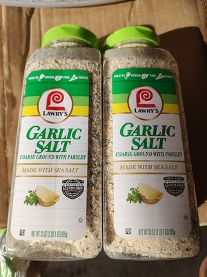 2 Lawry's Coarse Ground Garlic Salt with Parsley  33 oz.BB Feb 2026.