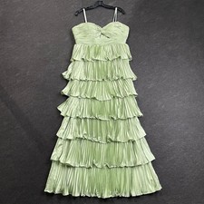 IEENA FOR MAC DUGGAL Charmeuse Strapless Tiered Gown Women's Size 12