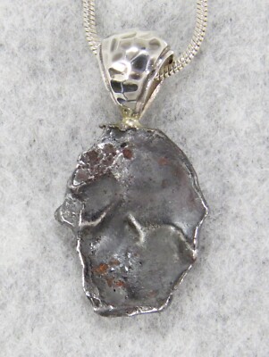 SIKHOTE-ALIN IRON METEORITE PENDANT $69 Sterling Silver Jewelry STARBORN SA69-P5