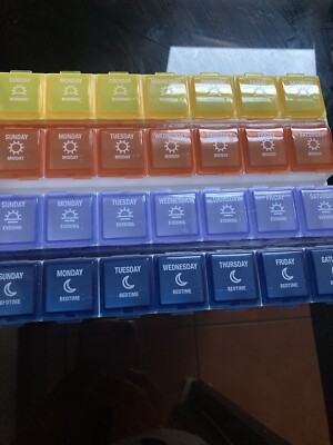 Pill Divider 28 Days Yellow/Purple/Blue/Orange