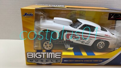 JADA BTM 1963 CHEVY CORVETTE STINGRAY FUNNY CAR 1:24 WHITE | eBay