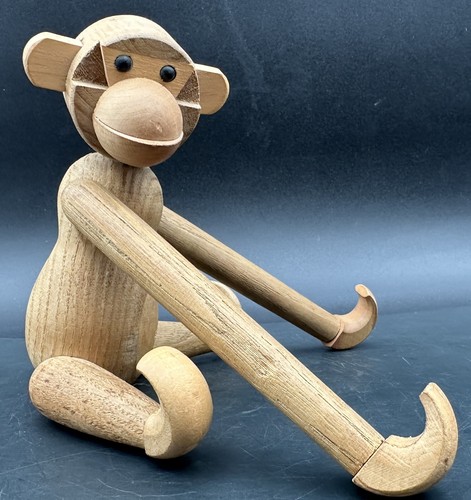 Vintage Kay Bojesen Style Teak Wood Hanging Monkey Japan MCM - Picture 5 of 17