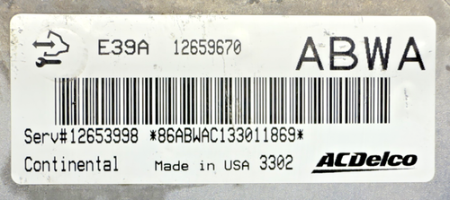 2013-16 Cadillac ATS 2.0L ECM Engine Computer Control Module ECU 12659670 ABWA - Picture 6 of 6