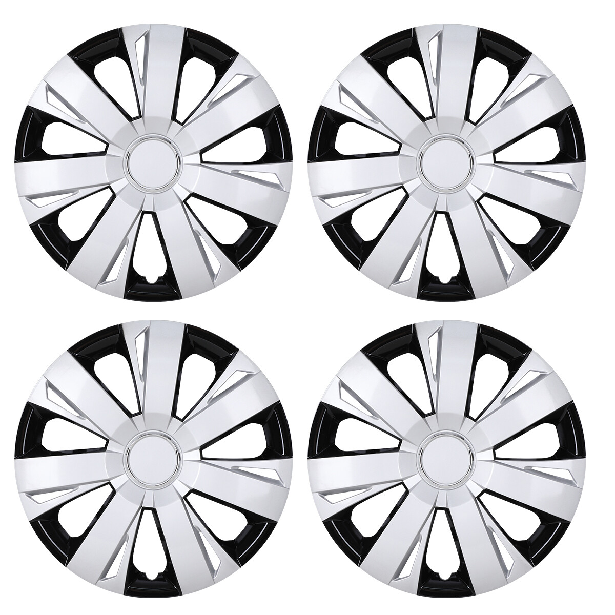 14 Inch 4-Piece Snap-On Hubcap Set for R14 Tires - Full Wheel Cover Replacement