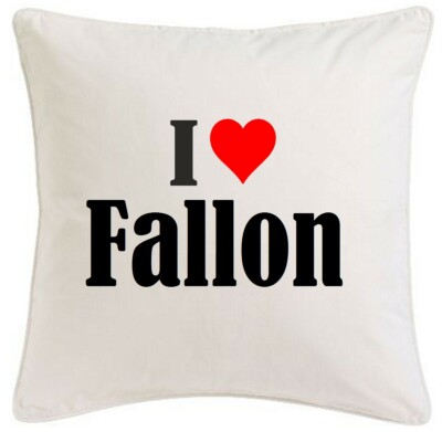 KISSENBEZUG I LOVE FALLON 40CMX40CM AUS MIKROFASER