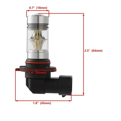 2x 9006 HB4 9145 LED Fog Driving Light Bulb Xenon White 6000K High Power 100W - Picture 10 of 12