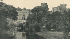 WARWICK CASTLE FROM THE BRIDGE. COLLOTYPE. 