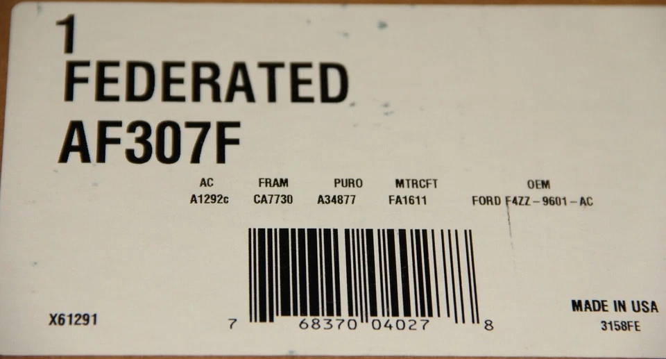 Filtro de aire Hastings AF307F para Ford Contour 1998-2000 y Ford Mustang 1994-2004 Foto 2 de 2