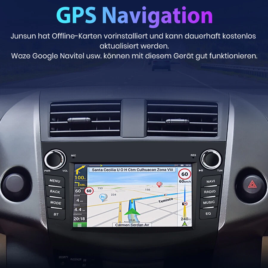 7"Android 13 Autoradio Für Toyota RAV4 2006-2012 GPS Navi BT WIFI DAB+ SWC 1+32G - Bild 4 von 4