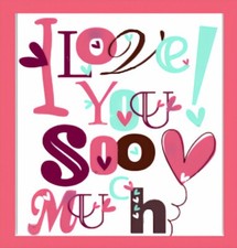 I LOVE YOU SOO MUCH hearts devotion affection crush friend husband wife MAGNET