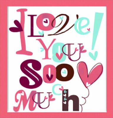 I LOVE YOU SOO MUCH hearts devotion affection crush friend husband wife MAGNET