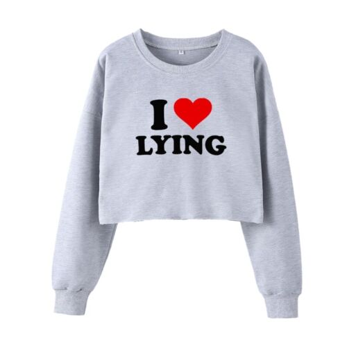 Fashionable and Versatile Letter Printed Crop Top Long Sleeve Sweatshirt - Picture 1 of 20