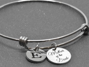mother of the bride charm bracelet
