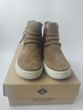 Sperry Top-Sider Crest Zone Chestnut Leather Ankle Booties Girls Size 8