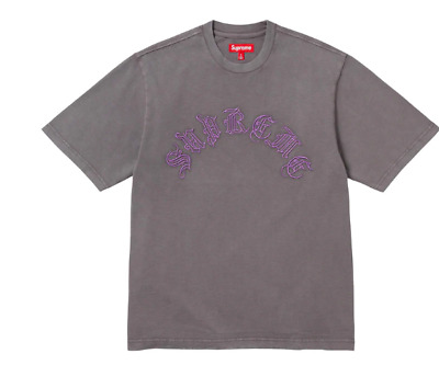 Supreme Old English S/S Top Dark Grey Purple Size 2XL XXL Supreme Old English S/S Top Dark Grey Purple Size 2XL XXL