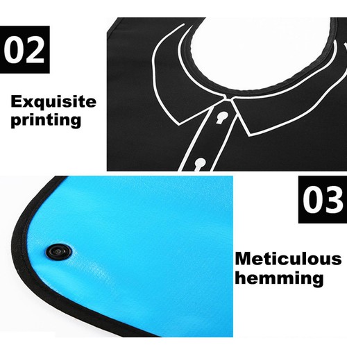Adult Bibs Reusable Feeding Bib for Elderly with Crumb Catcher for Elderly - Picture 9 of 15