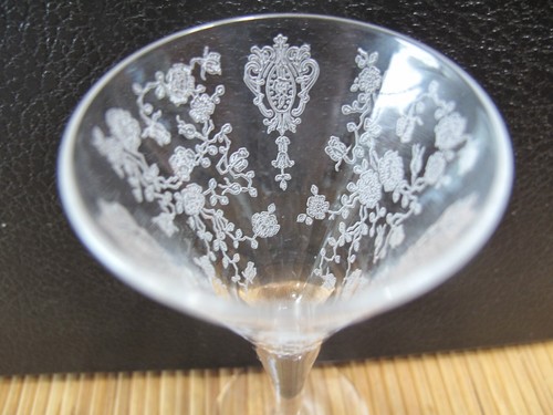 Cambridge Glass Rose Point STEM Liquor Shot Glasses SET of 4 RARE - Picture 5 of 11