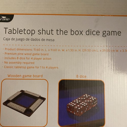 Shut The Box Dice Game Wooden Math Board Game for Kids Adults Tabletop Fun NEW - Picture 4 of 4