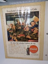 Vintage Coca-Cola Print Ad Advertisement-1945 Everybody's Happy Have a Coke