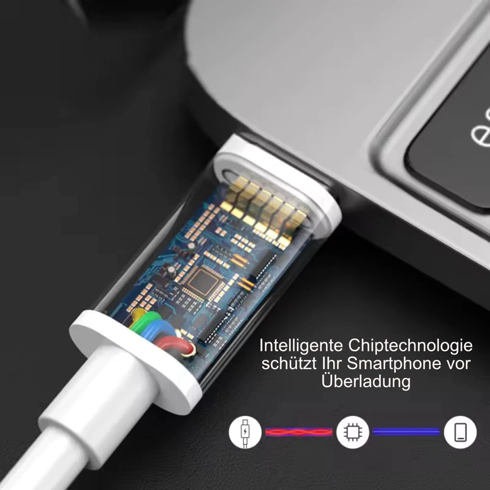 USB C auf USB C Ladekabel 1m Typ C Schnellladekabel für Samsung Xiaomi iPhone - Bild 4 von 4