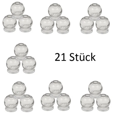 RUKAUF 21x Schröpfen aus Glas Feuerschröpfen Schröpfglas Schröpfgläser ø6 cm banki