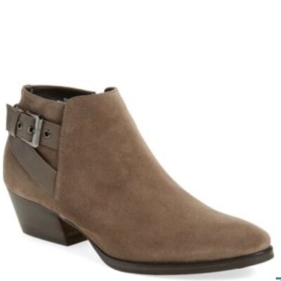 NEW $450 Aquatalia Taupe Suede Farin Bootie Sz 9 M (Best fits Sz 8.5 M)