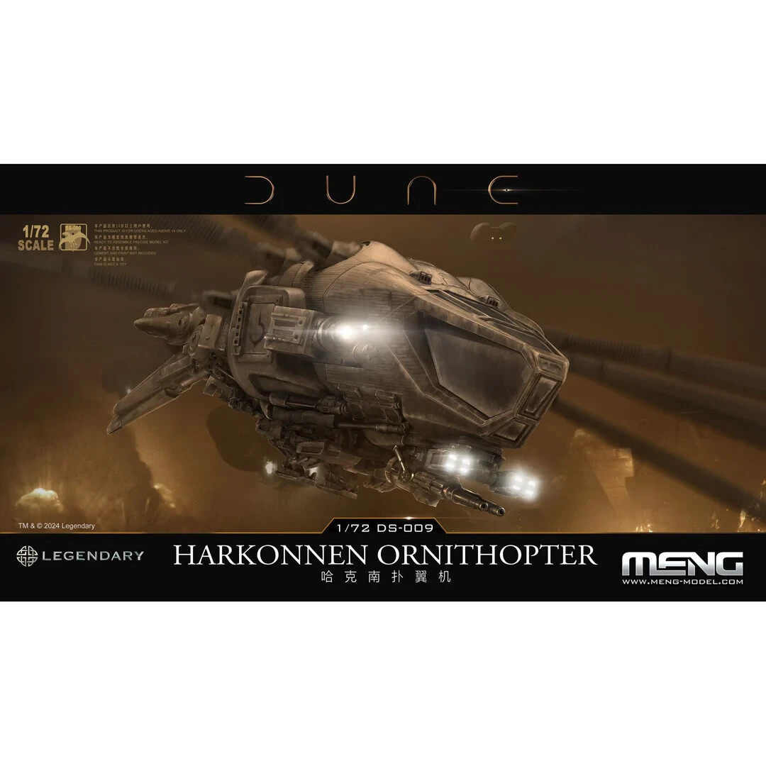 MENG DS-009 DUNE 1/72 Scale HARKONNEN ORNITHOPTER Model Kit