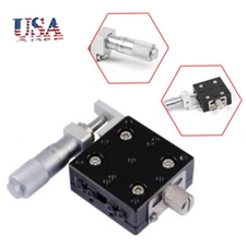 40mm x 40mm Sliding Table X Axis Manual Trimming Platform Linear Stage Bearing