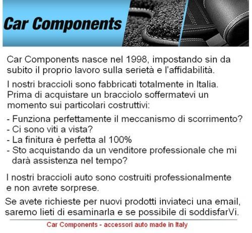 BRACCIOLO su misura per Audi Q2 in eco pelle nera - regolabile - Made in Italy - Imagen 4 de 4