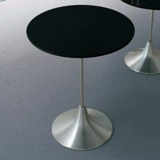 Tavolo salotto caffè coffe table GT Tonin Casa acciaio satinato cristallo nero 