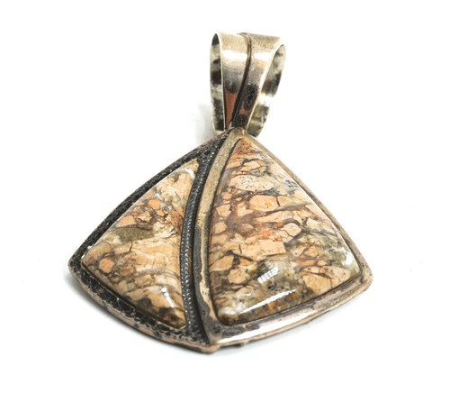 DTR Jay King Sterling Silver & Breccia Stone Pendant