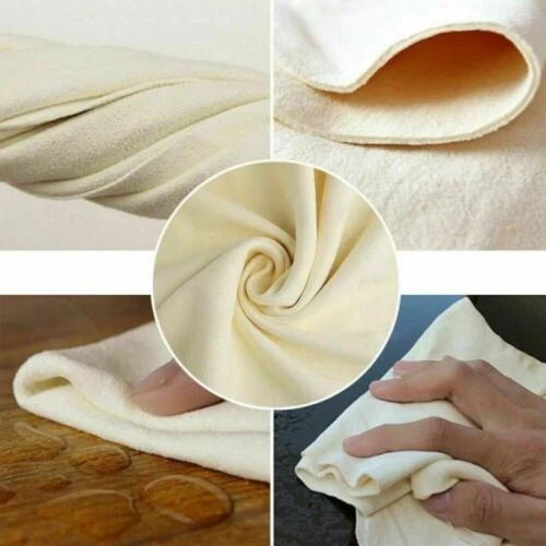 Natural Chamois Leather Car Cleaning Cloth Washing Absorbent Drying Shammy Towel - Picture 9 of 13