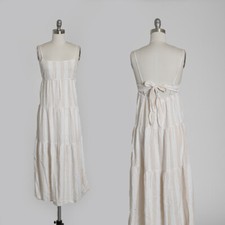 Anthropologie Cloth & Stone backless linen dress S
