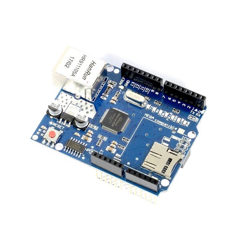 Ethernet Shield + MicroSD-Karten Slot, W5100 Controller für Arduino Uno/Mega R3 - Bild 4 von 7