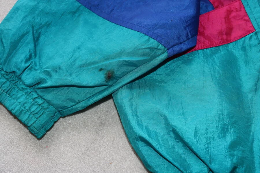 Chaqueta cortavientos vintage Athletech para mujer talla L chaqueta de bloques de color Foto 2 de 3