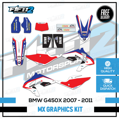 Mid Range BMW G450X 2007 08 09 10 2011 Decals Stickers Graphics Kit G ...