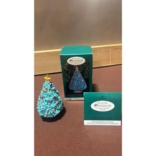 Hallmark 1993 Trimmed With Memories Tree Holiday Retro Blue