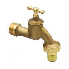 Ventilauslaufhahn 3/4 Zoll 26,5 mm Auslaufhahn Messing matt Wasserhahn Garten