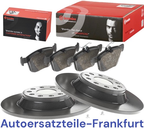 BREMBO Bremsscheiben + Beläge HINTEN AUDI A3 8V TT FV + VW GOLF 7 PASSAT CADDY - Bild 2 von 4